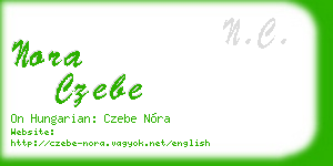 nora czebe business card